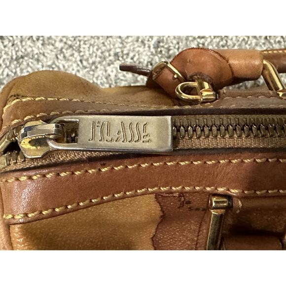 ALVIERO MARTINI CLASSE WORLD MAP BROWN BOSTON BAG - Picture 13 of 14